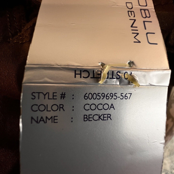 Bandolinoblu Denim Pants Women's 10 Stretch Brown Straight Legs Casual Work - Picture 13 of 15